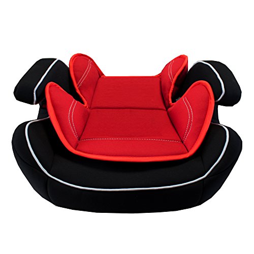 XOMAX XM-K5 RED BLACK Autokindersitz + Gruppe I / II / III (9 – 36 kg) + ECE R44/04 geprüft + Farbe: Schwarz / Rot + mitwachsend + 5-Punkte-Sicherheitsgurt + Kopfstütze verstellbar + Rückenlehne abnehmbar / Bezüge abnehmbar & waschbar - 3
