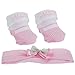 Baby Girls Princess Print Socks With Headband (0-6 Months) (Princess Crown)