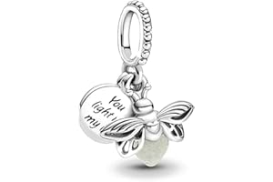 GHMIOU 925 Sterling Silver 5A Cubic Zirconia Ciondolo Charm per Bracciale Charm Bead Ciondolo per Bracciali Europei Collane Gioielli Regalo per Donna Donna