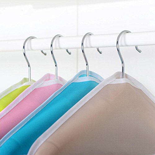 Aufbewahrungsboxen Oyedens 16 Taschen Klar HäNgenden Beutel Socken BH UnterwäSche Rack KleiderbüGel Aufbewahrungstasche (Rosa) - 3