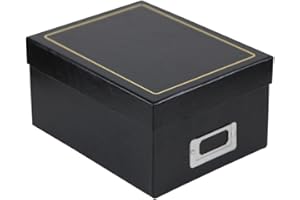 IDEAL TREND Tradition Photo Box für 700 Fotos in 10x15 cm – Fotobox mit edler Prägung: Farbe: Schwarz