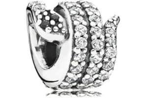 JCALEYDO Abalorio Plata de Ley 925 Compatible con Pulsera Pandora