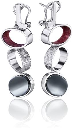 Daniel Vior Tubs Silver Handmade Magnetite Earrings