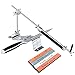Produktbild L.WJ MesserschäRfer KüChe Fixed-Winkel Sharpener Gold Stahl Berufliche Sharpener Kit System Tools Edelstahl Dauerhaft Mit 4 Hochwertige Schleifsteinen, Silver