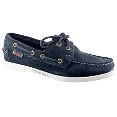 sebago docksides navy blue