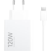 XIAOMI 120W HyperCharge Combo (Type-A) - 120W Charger, USB Port | Compatible with iPhone 15/16/17, Android, Tablets and USB-C