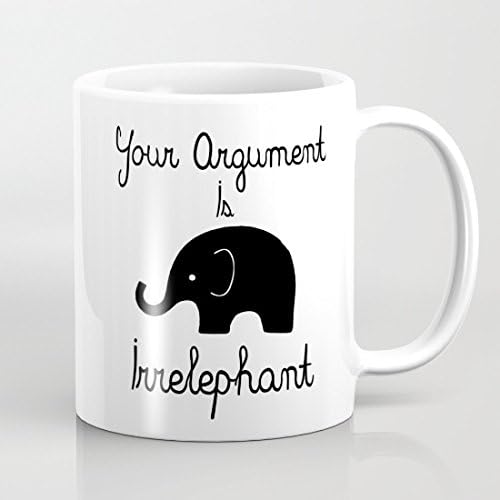 Your Argument Is Irrelephant Mugs Black Elephant Coffee Mug Unique Husband Gifts Christmas Presents for Him Mug Gift for Brother Inspirational Mug for Mom Dad Awesome Coffee Mug 11 OZ