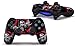 Produktbild Sony PlayStation 4 Controller Aufkleber - Skin - Sticker | PlayStation 4 Style Schutzfolie für eine coole Optik, besseren Schutz und mehr Spass beim spielen | Auch für PS4 Pro Pad & PS4 Slim Pad geeignet | HappyGaming (TOTENKOPF MITTELFINGER)