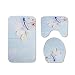 Produktbild Badematten, 3-teiliges Badematten Set, Drucken Holzbrett WC-Matte Dreiteiliges Set Wasserabsorbierende Rutschfeste Wearable Matte Teppich Fuß Pad Dreiteiliges
