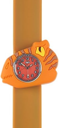 Childen Watch-3D animals-Multi colour-Easy to read clock-Fashion watches-Time teaching-Children Boys Girls-Splash resistant-Easy snap-on wrist watches-Perfect birthday gifts Christmas gift (Velociraptor Brown)