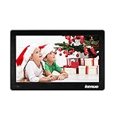 Marco Digital de Fotos 11.6 Pulgadas Pantalla IPS Full HD 16:9 Resolución 1920 * 1280 Reproductor de Audio MP3 MP4 Reloj Electrónico Calendario con Control Remoto, Blanco