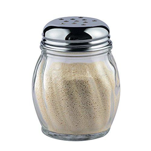 Chef-hub6oz Swirl Salt and Pepper Shaker With Perforated Chrome Top, Pack of 12