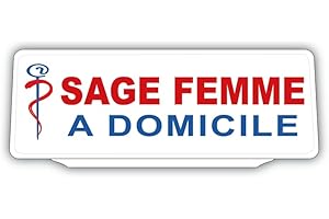 SIGNAL SAFETY Clip Plaque Pare-Soleil Sage Femme à Domicile avec Caducée Rétro-Réfléchissant