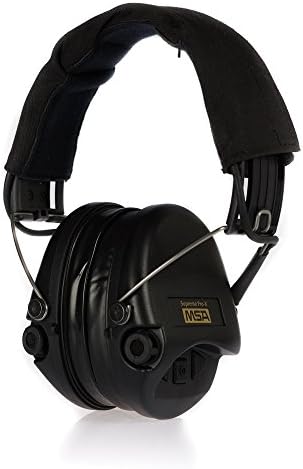 MSA Supreme Pro X BLACK with GEL Earseals & black textile headband cover