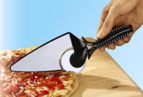 Profi-Pizzaschneider Pizzamesser 2-in-1 Pizza Rollschneider Pizzaroller Pizzarad Pizzateiler