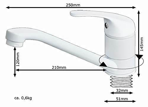 Moderne Küchen Spülbecken Einhebel Armatur Mischbatterie Schwarz Sanlingo - 2