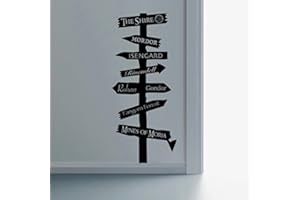 Lord of The Rings Inspired Road Sign Wall Art Vinyl Decal Sticker Room Bedroom Fan Birthday Gift LOTR Hobbit - EPIC MODZ