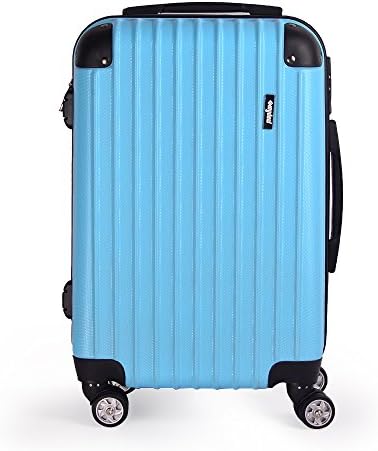 EFORINK Hard shell Lightweight Travel Luggage Suitcase 4 Wheel Spinner Trolley Bag ( 20", Blue )