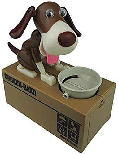 Calico Brown Dog Child Piggy Bank Guardar diseño de Moneda Cute Funny Animal Stealing Money Box Storage Child Gift