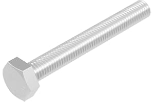 SECCARO vite esagonale M8 x 65 mm, acciaio inox V2A VA A2, DIN 933/ISO 4017, esagono esterno, 20 pezzi