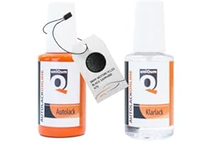 uniQum Autolack Stift + Klarlack im Vorteilsset für BMW MOTORCYCLES BLACK SAPPHIRE 475 Autolack Reparatur 2 x 30 ml