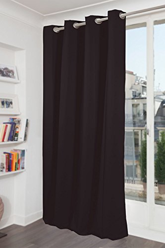 Preisvergleich Produktbild IDEENREICH 2307 Verdunkelungsvorhang, Schwarz,145x260 cm