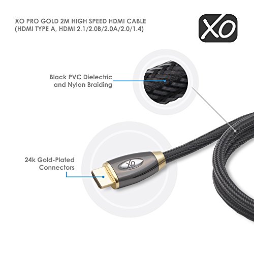 XO HDMI-Kabel, (2 m, V 1.4, 15,2 Gbit/s, 1080p, vergoldete Kontakte) - 4