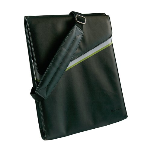 Zignum Notebook-Tasche bis 30,4cm (12 Zoll), Kunstleder mit Innenpolsterung, schwarz/ grau/grün