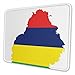 Produktbild Karte und Flagge von Mauritius Mauspad mit aufgenähtem Rand, Mauspad mit Premium-Struktur, rutschfestes Mousepad auf Gummibasis für Laptops, 8,3 x 10,3 Zoll