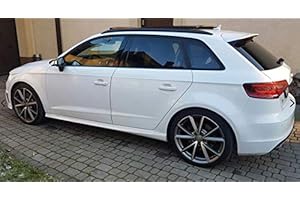 Lago Tuning Minigonne Laterali Sottoporta per Audi A3 8V Sportback S-Line 5 Porte dal 2012 in Vetroresina, Verniciare, Avvitamento