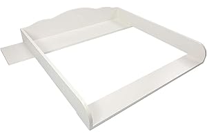 PuckDaddy Thore | Table à Langer Compatible avec Les commodes IKEA Hemnes |Table à Langer avec revêtement en Bois MDF Blanc | Table à Langer Premium avec matériel de Fixation pour Montage Mural