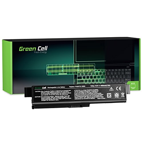 Green Cell® Extended Serie Laptop Akku für Toshiba Satellite C660-2FE (9 Zellen 6600mAh 10.8V Schwarz)