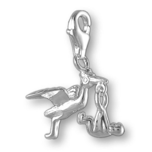 Melina Damen-Charm Anhnger Storch mit Baby 925 Sterling Silber 1800141