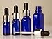 6 Pcs Empty Cobalt Blue Glass Eye Dropper Bottles Aromatherapy Essential Oils Pipette Drop Bottles Wholesale Refillable Serum Bottles 10 ml