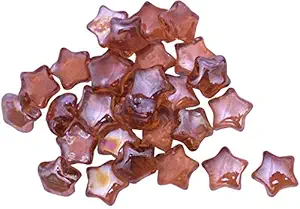 Venus Aqua? Decorative Golden Colour Star Shape Glass Stone Pebbles for Home Decoration and Aquarium