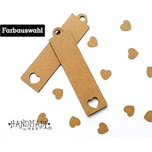 Geschenkanhänger Papieranhänger Tags Etiketten Herz