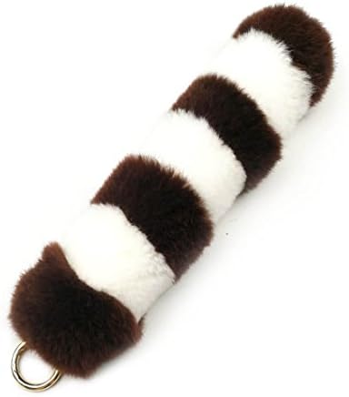 Rex Rabbit Tail Tail Pendant Fox Squirrel Tattoo Tail Jewelry Tail Pendant cosplay Toy Key Ring Tote Bag Backpack Accessories Charm Charm Handmade Fur Toy (Brown)