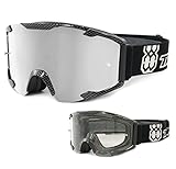 - Das Glas dieser Motocross-Brille lässt sich gegen ein getöntes oder verspiegeltes Glas / Spiegelglas einfach austauschen.