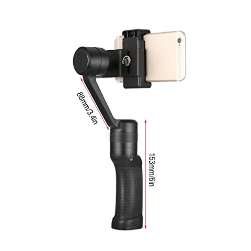 LESHP 3-Achsen-Handheld Gimbal Stabilisator FÃ¼r Smartphone wie iPhone, Samsung,HUAWEI,GoPro fÃ¼r Wireless Control Vertikal schieÃŸen Panorama-Modus ,mit 2 StÃ¼ck extra Batterien