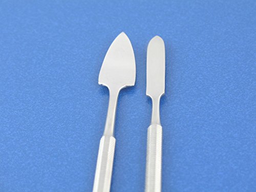 Premium Universal-Spatel Doppelspatel Set 2-Teilig Gelspatel Salbenspatel Doppelinstrument Laborspatel - 2
