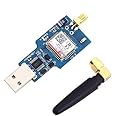ARCELI SIM800C USB GSM GPRS Wireless Module Quad-Band, 850/900/1800/1900MHz, CH340T USB Chip Support 2G 3G 4G Network USB Communication SMS Data Transmission with Antenna