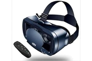 VRLEKAM VR Brille für Handy mit Fernbedienung, 3D VR Glasses Virtual Reality Brille PC Unterhaltung Anti-Blaulicht fit iPhone & Android 5,0-7,0 Zoll