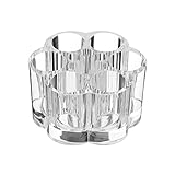 Spaire Makeup Brush Holder Flower Style Clear Acrylic 12 Small Spaces
