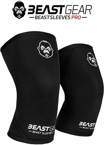 Beast Sleeves Pro (XX-Large) Advanced 7mm Neoprene Double-Ply Compression Knee Sleeves for Support and Protection. Weightlifting, Crossfit, Powerlifting, Strongman, Squats, Deadlift, Olympic Lifting