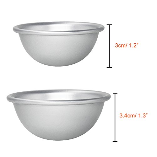 12 Stück Metall Bad Bombe Formen mit 100 Stück Shrink Wrap Taschen für DIY Handwerk von Paxcoo - 3