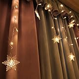 Decoración ideal: Esta cortina LED es ideal para dar ambiente en su salón, jardín, terraza, pérgola o porche, simular una cascada luminosa usando 2 o más, o crear otros montajes impresionantes para fiestas, época navideña, día de San Valentín, etc.