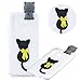 Produktbild Gummi TPU Hülle für Huawei P30 Lite,Weich Silikon HandyHülle für Huawei P30 Lite,Moiky Stilvoll 3D Schwarze Katze Entwurf Soft Flexibel Stoßdämpfende Rückseite Handytasche