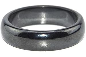 UPOSAO Bague Hématite Magnétique Effet Minceur Bague Unisexe Anneau D'Accessoires De Bijoux Portables Absorber l'anneau D'Énergie Négative Mode pour Cadeau, Tenue Quotidienne