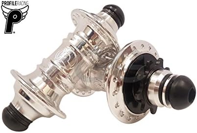 Profile Racing BMX Mini Hub Set Front &amp; Rear Polished Chrome