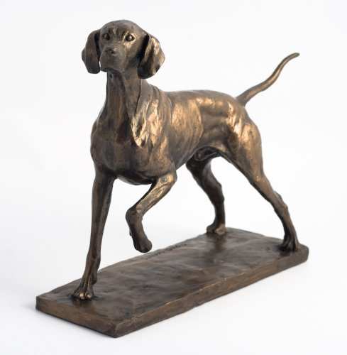 Bronze Pointer Dog Sculpture Signed David Geenty